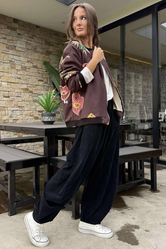 Laundry B Suko Suedette Bomber Jacket Mystical